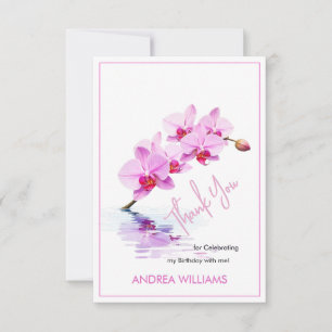 Tack, Vild Orchid Flower-Blommar 50:e födelsedagen Tack Kort