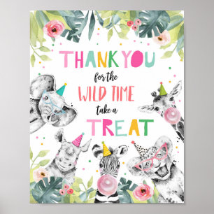 Tack Vild: Safari Party Animals Sign Poster
