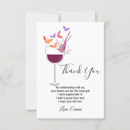 Tack, vin. tack kort