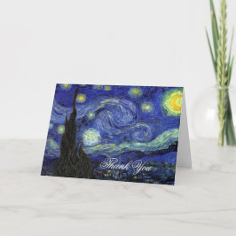 Tack. Vincent van Gogh, Stjärnkväll Tack Kort