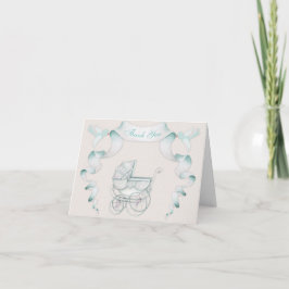 Tack Vintage Carriage Ivory Mint Gingham Kort