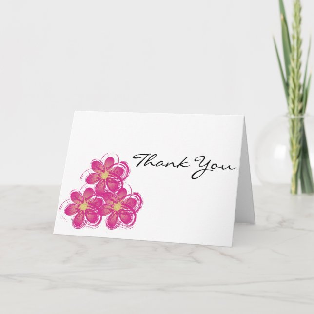 Tack Vintage Flowers Art Kort (Framsida)