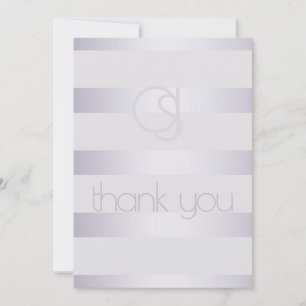 Tack - Violet Silver Shimmer Stripe Monogram2 Kort