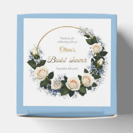 Tack Vit ros och Blue Baby's Bandeand Presentaskar