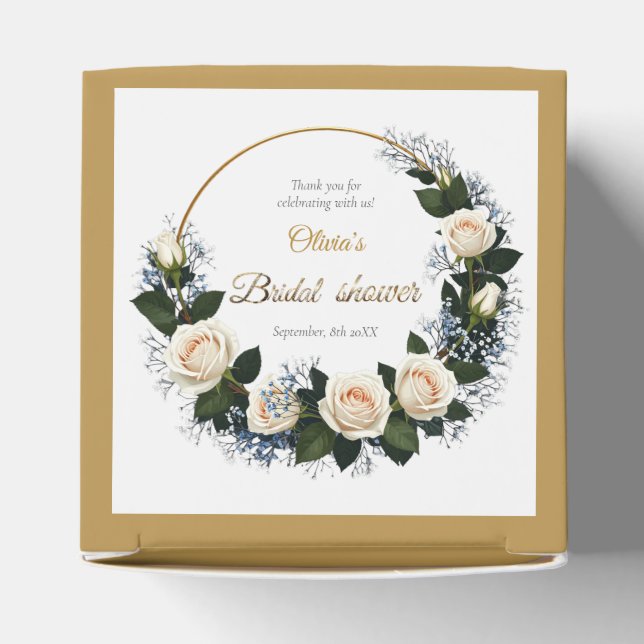 Tack Vit ros och Blue Baby's Bandeand Presentaskar (Överdel)