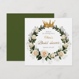 Tack Vita Rosor & Baby's Breath Kort