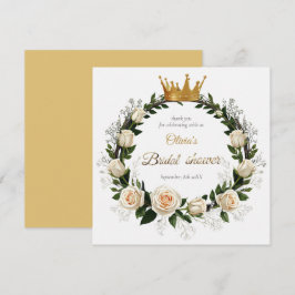 Tack Vita Rosor & Baby's Breath Kort