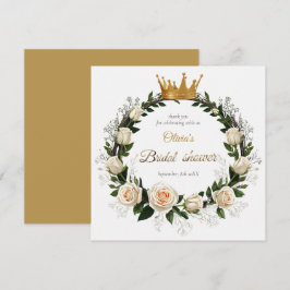 Tack Vita Rosor & Baby's Breath Kort