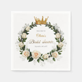Tack Vita Rosor & Baby's Breath Pappersservett