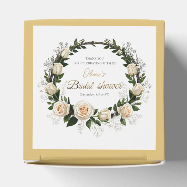 Tack Vita Rosor & Brudslöja Presentaskar (Överdel)