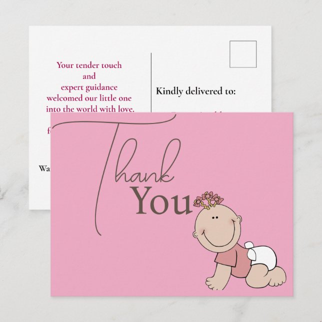 Tack VOG-läkare Vykort (Fram/baksida)