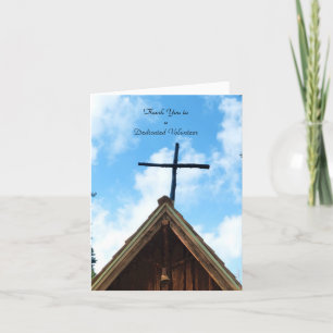 Tack Volontäranteckningar kort Gamla kyrkan Blå hi