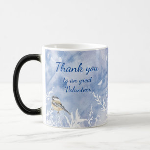 Tack Volunteer Watercolor Chickadee Quote Magisk Mugg