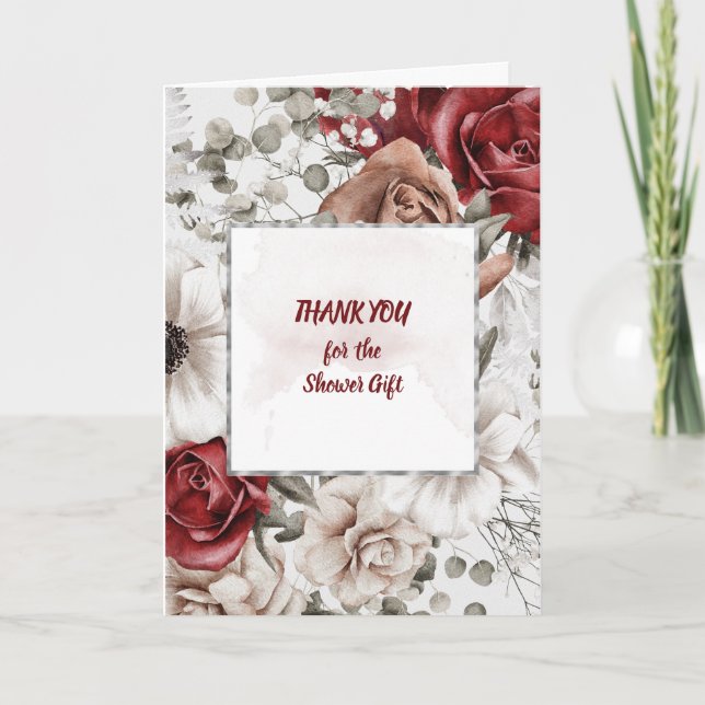 Tack Watercolor Red och Tan Ro (Framsida)