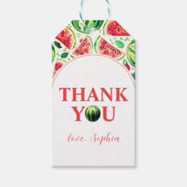 Tack Watermelon 1:a födelsedag Presentetikett