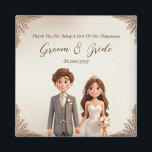 Tack Wedding föredrar att det bildas ett magnet pa<br><div class="desc">Tack Wedding främjar en magnet-illustration,  enkel personlig och anpassad för din speciella bröllop-händelse</div>