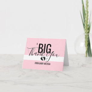 TACK White Feet GIRL Baby Shower Party Kort