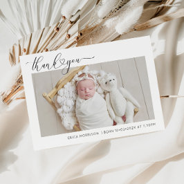 TACK white gräns födelsemeddelande Inbjudningar