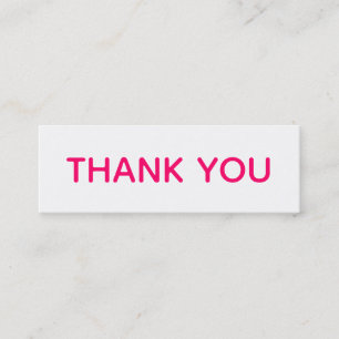 Tack White Gratitude Typography Mini Visitkort