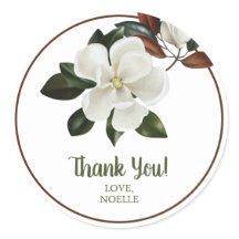 Tack! White Magnolia Flower Möhippa