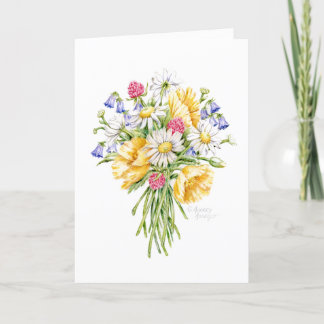 Tack WildblomBouquet Christian God Kort