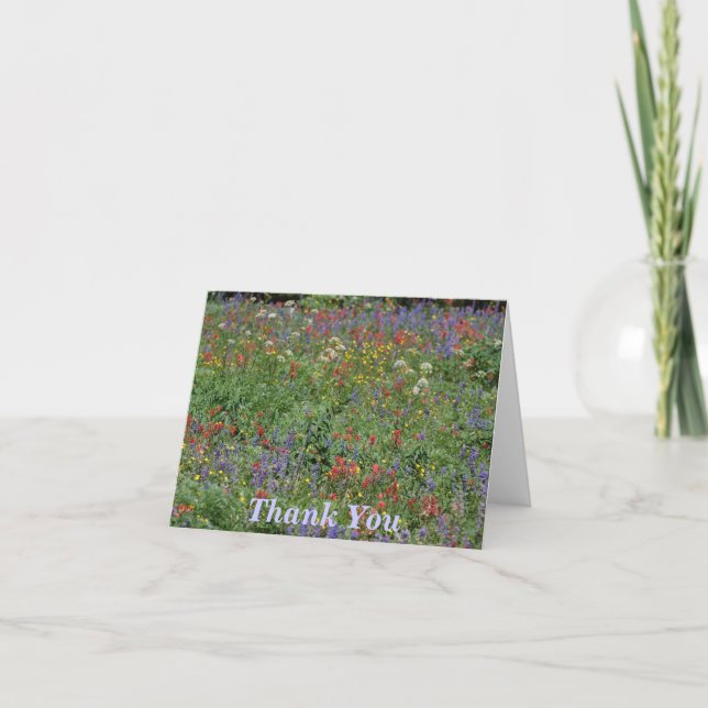 Tack Wildblommor Kort (Framsida)