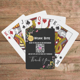 Tack Wildflower Företag Instagram Qr Kod Casinokort
