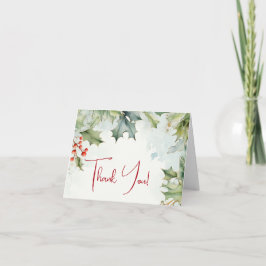 Tack | Winter Holly och Berries Kort