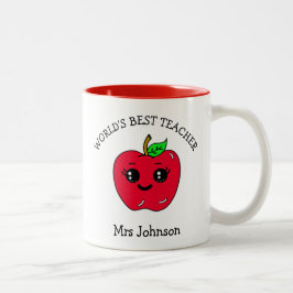 Tack World's Best Teacher Appreciation Gift Två-Tonad Mugg