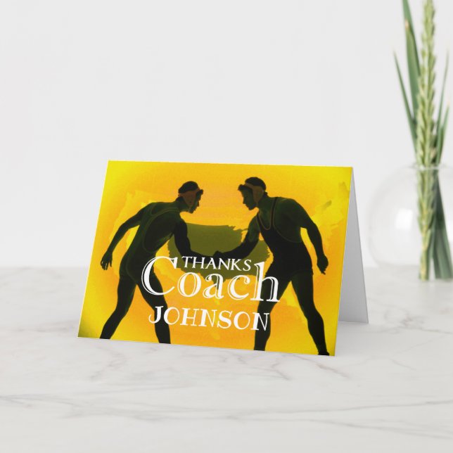 Tack Wrestling Coach Guld och Black Kort (Framsida)