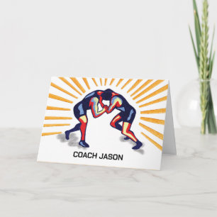Tack Wrestling Coach personalize Two Wrestling Kort