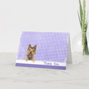 Tack Yorkshire Terrier på Gingham Kort