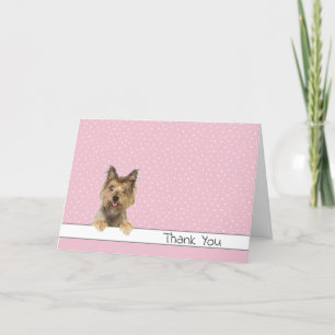 Tack Yorkshire Terrier på Polka dots Kort