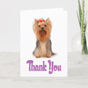 Tack Yorkshire Terrier Puppy Card - Verse Kort