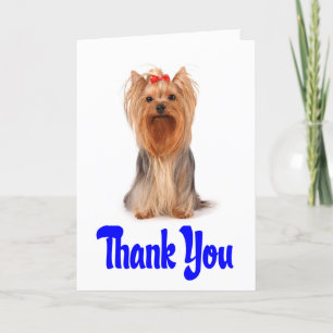 Tack Yorkshire Terrier Puppy Card - Verse Kort