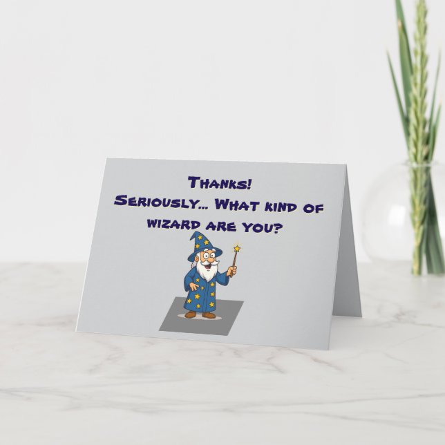 🧙 ‍ "Tack, You Glorious Wizard" Kort (Framsida)