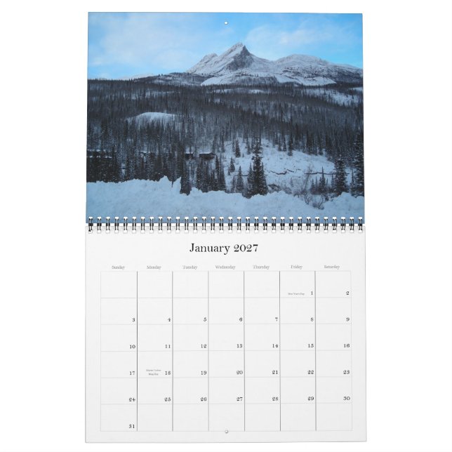 Täcka ALASKA 2007 Kalender (Jan 2027)