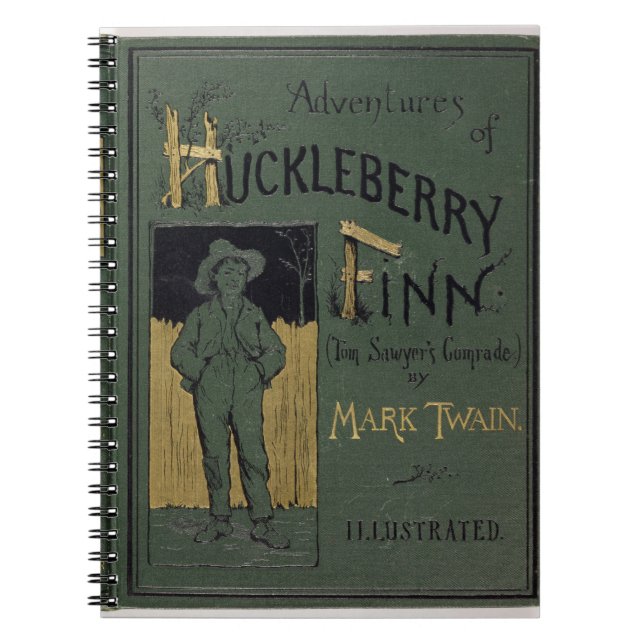 Täcka av "äventyr av huckleberryen som anteckningsbok (Framsidan)