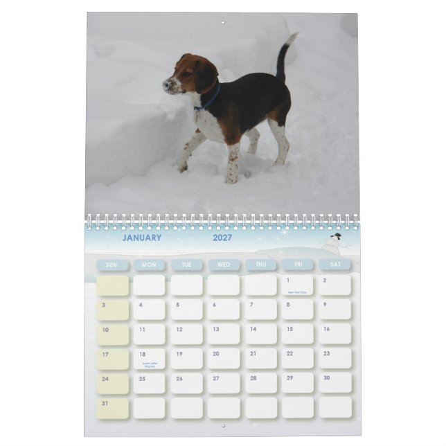 täcka Beaglekalendern Kalender (Jan 2027)