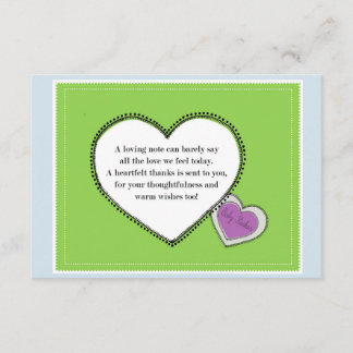 Tacka dig att behandla som ett barn Hoshor Tack Kort