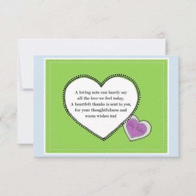 Tacka dig att behandla som ett barn Hoshor Tack Kort (Framsida)