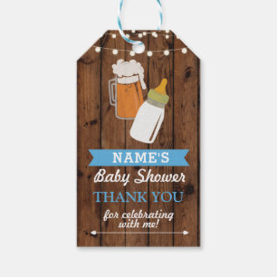 Tacka dig att märka baby shower som bryggar presentetikett