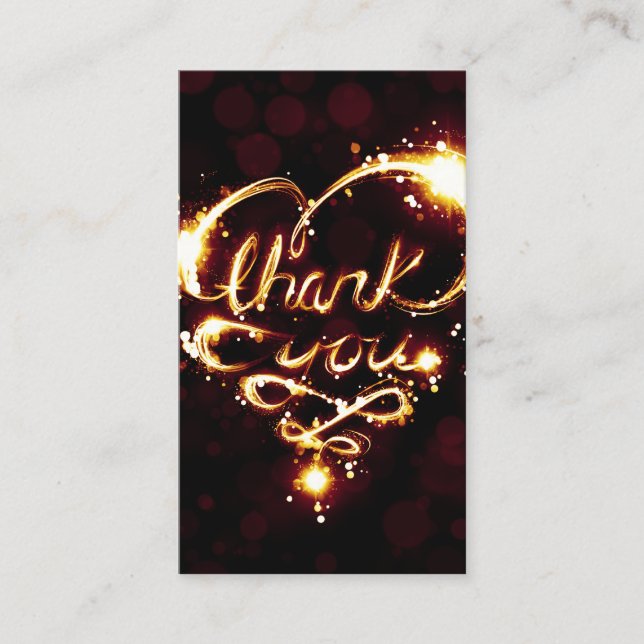 tacka dig att tända stansmaskinkortet lojalitetskort (Framsida)