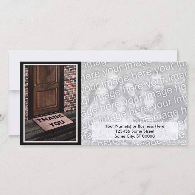 tacka dig den matta dörren tack kort (Framsida)