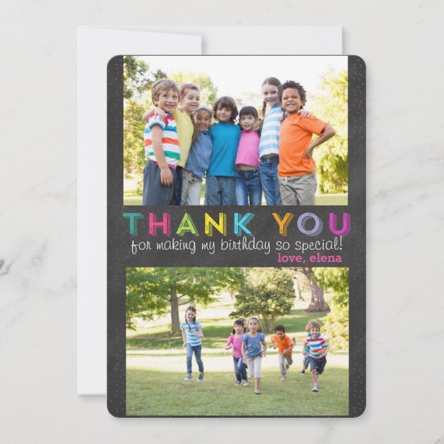 Tacka dig det beställnings- åtskilliga fotokortet tack kort (Framsida)