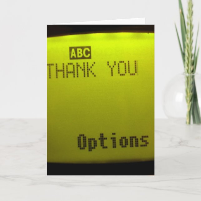 Tacka dig det mobila hälsningkortet för cellen tack kort (Framsida)