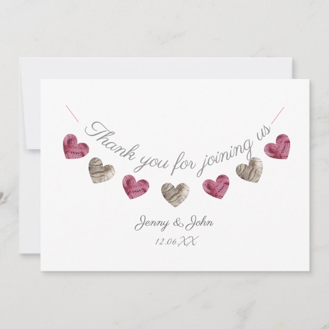 Tacka dig det rosa kortet för tack kort (Framsida)