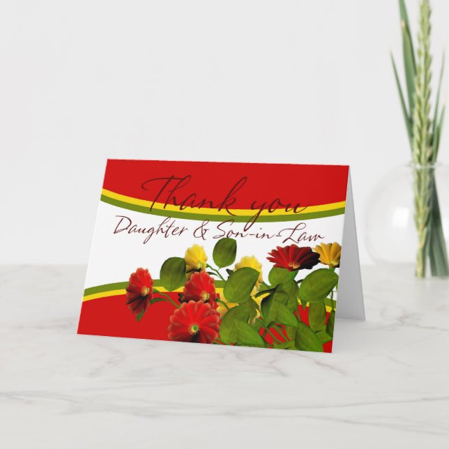 Tacka dig dottern och Son-i-Lag Tack Kort (Framsida)
