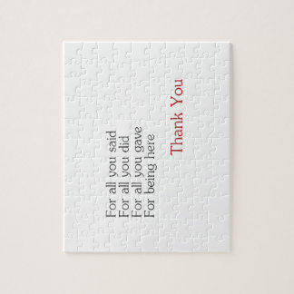 Tacka dig för alla pussel