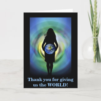 Tacka dig för att ge oss VÄRLDEN Tack Kort